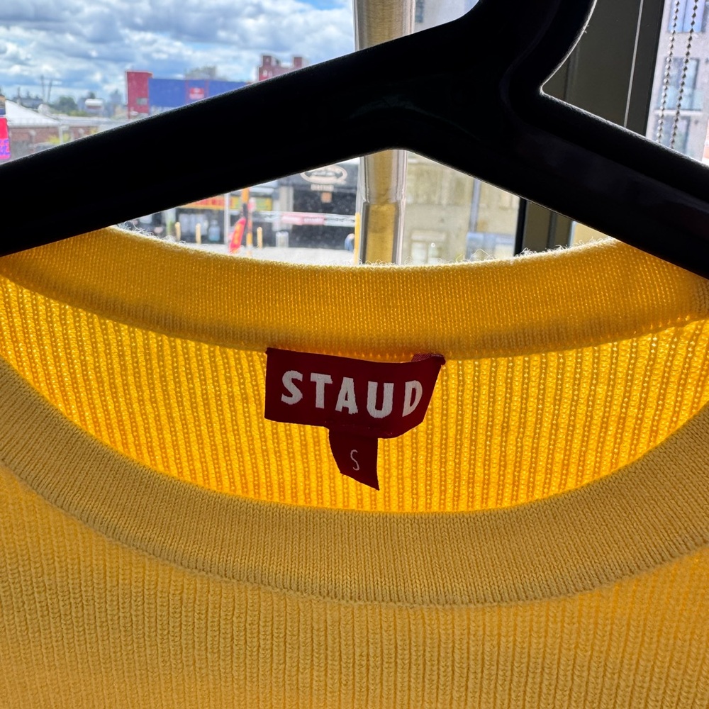 STAUD Yellow pom Sweater